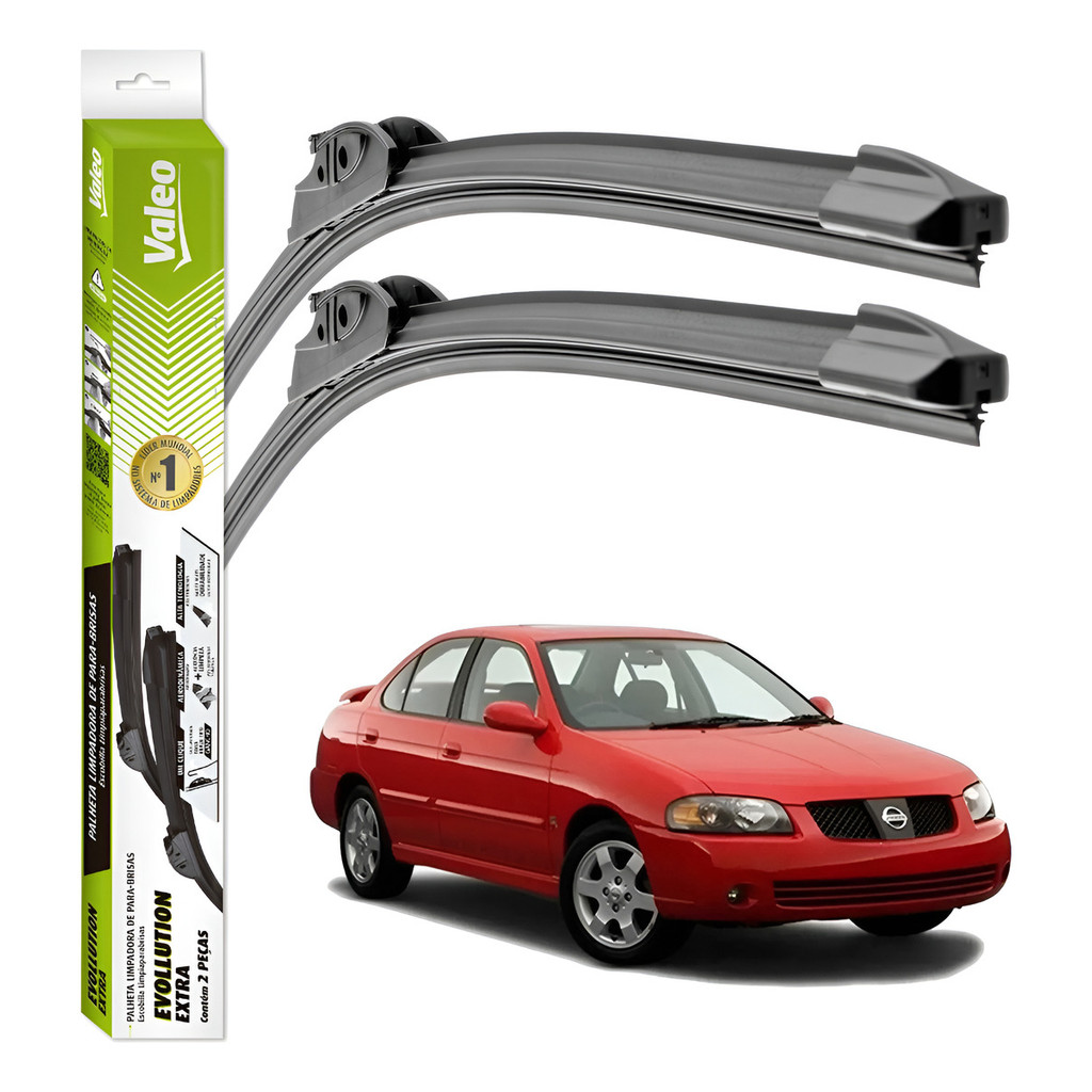 Par Palhetas Limpador Parabrisa Valeo Sentra 2005 A 2006