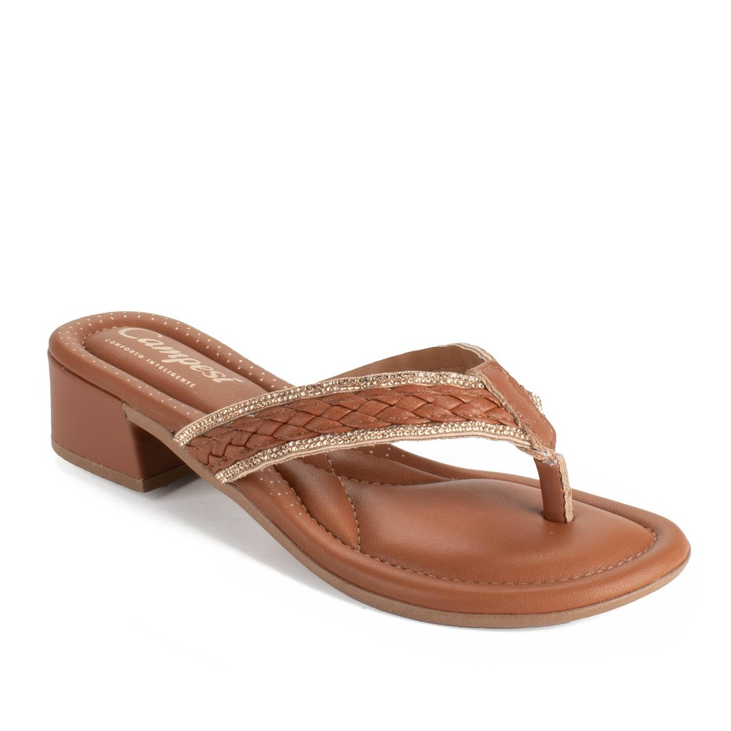 Tamanco Campesí de Salto Bloco Feminina CP713 em Oferta na Shopee