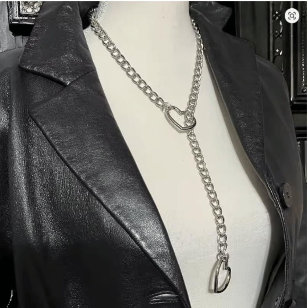 Choker Acessório corrente Coração Colar Gótico Punk Rock Super Resistente Coleira em Oferta na Shopee