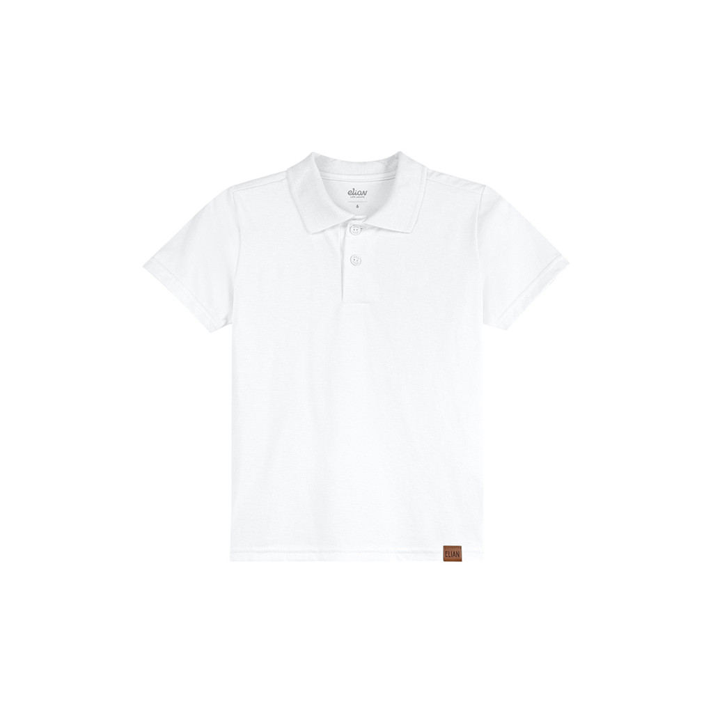 Camisa Polo Infantil Menino Básica Elian Branco