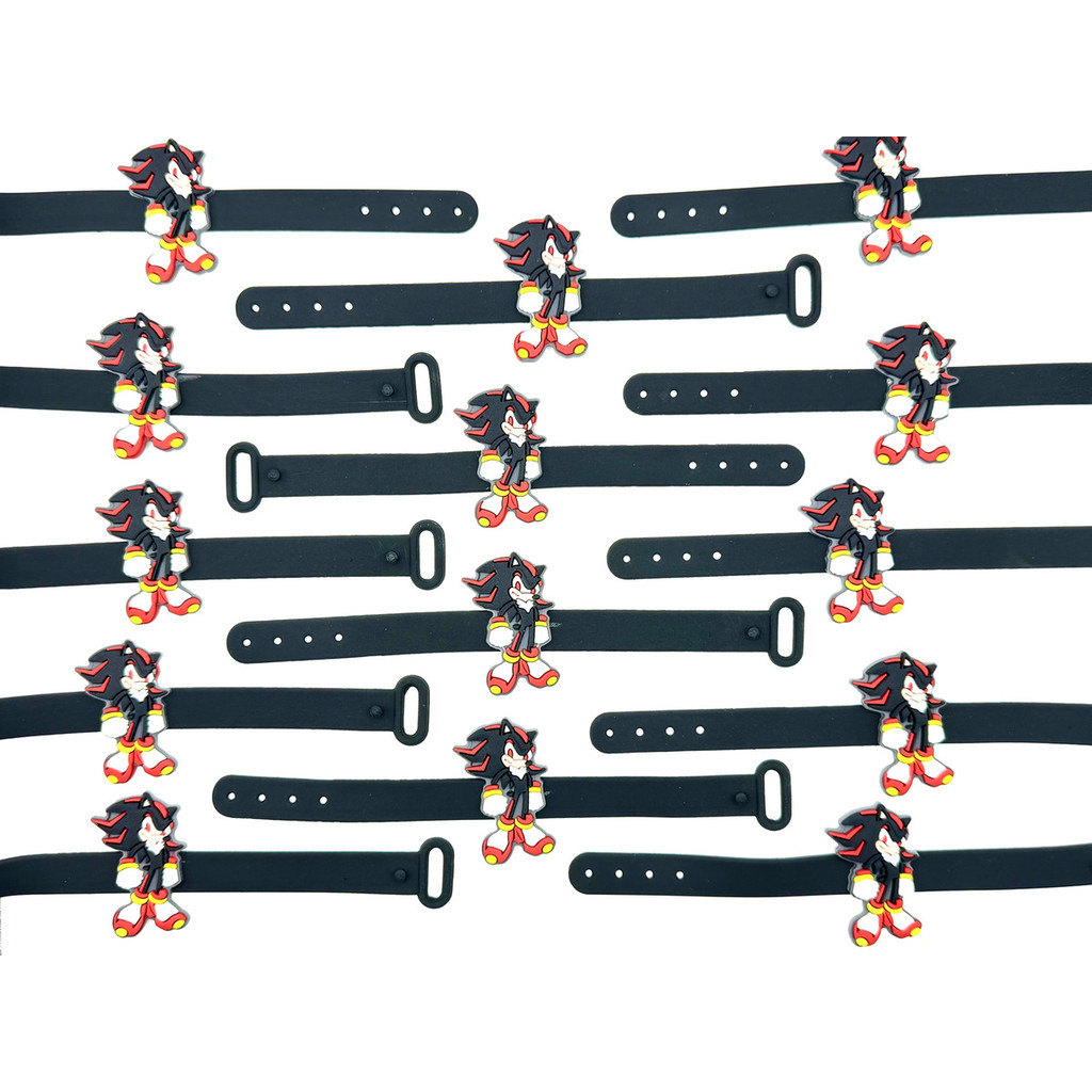 Pulseira Shadow Sonic Preto 10un Lembrancinha Tema Festa
