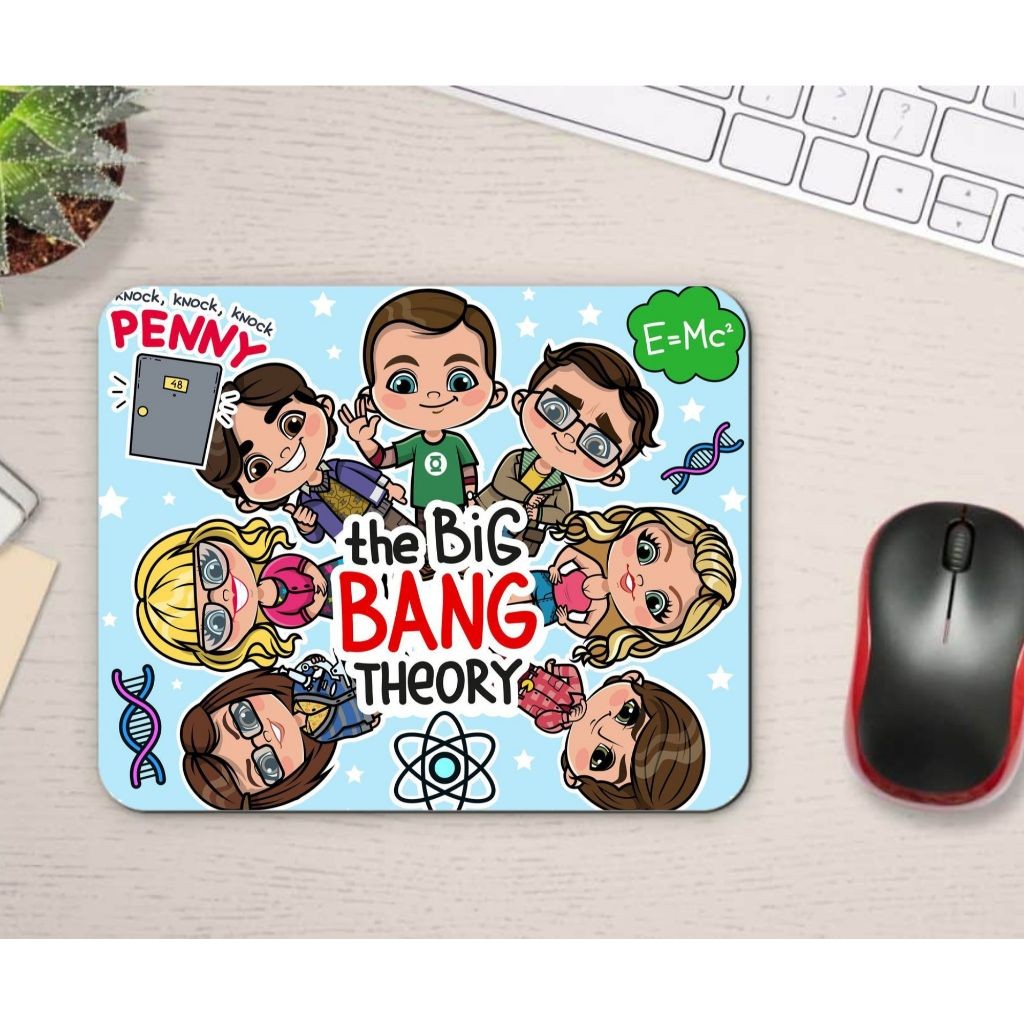 Mouse Pad  Personagens The Big Bang Theory Nerd Série Geek