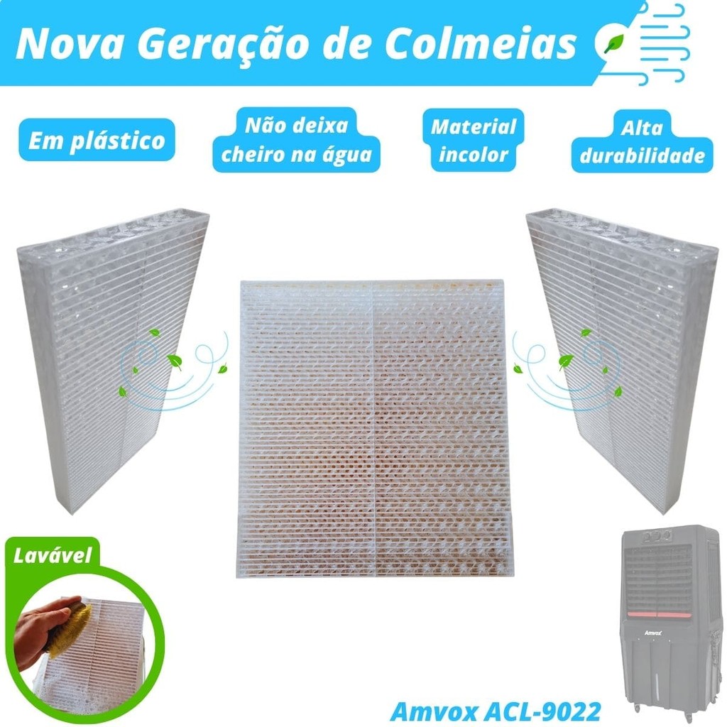 Colmeia Plástica Lavável para Climatizador - Amvox ACL-9022