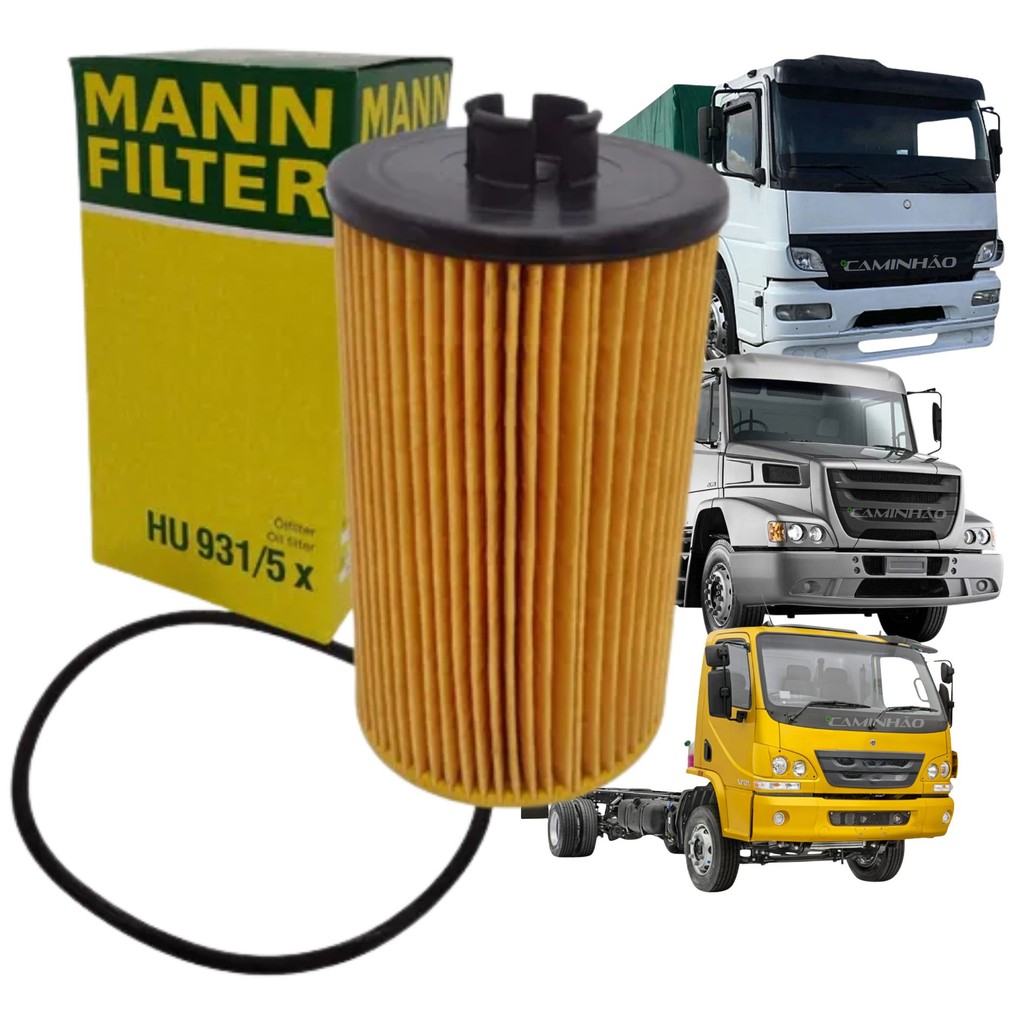 Filtro Óleo Lubrificante Motor para MB Mercedes-Benz OM904LA / OM924LA - 1215 1218 16122 1624 Accelo 815 915 1316 - Ateg