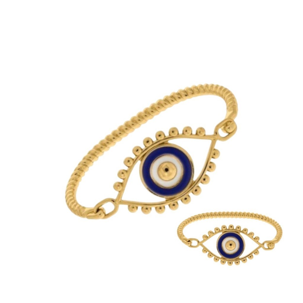 Pulseira Feminino Olho Grego Azul Tradicional Bracelete Estilo Moda Proteção
