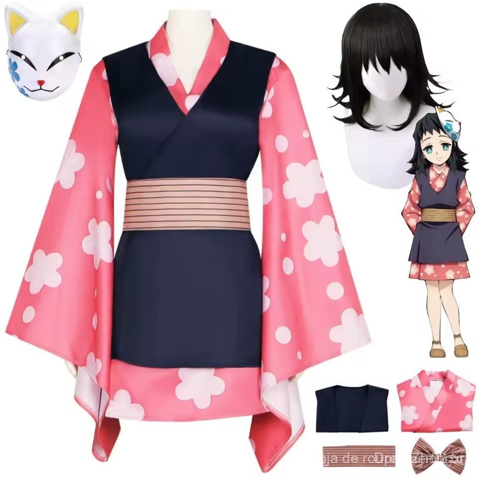 Fantasia de Cosplay Makomo Uniforme de Festa Conjunto Completo Anime Kimono H7UK MKWU