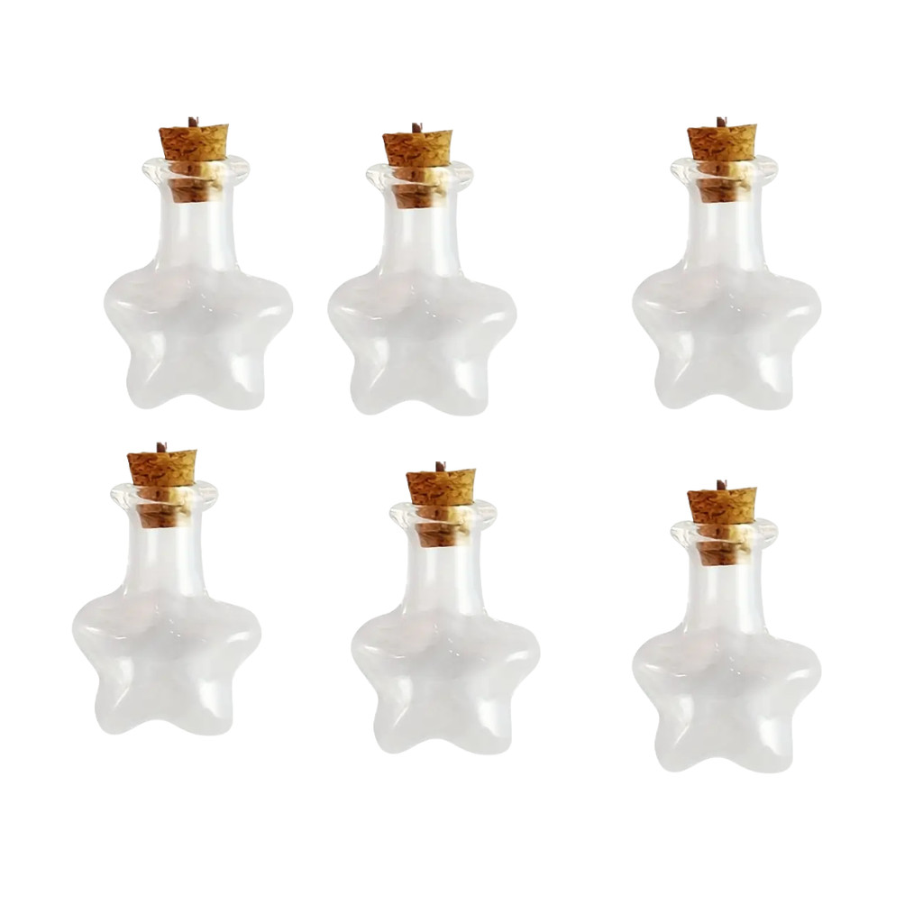 Kit 10 Frascos de Vidro Estrela – Decorativos para Casamento e Lembrancinhas