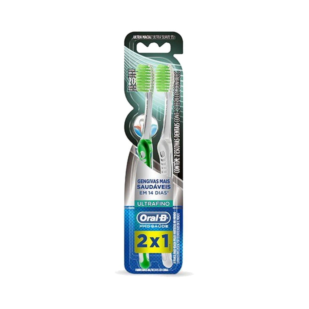 Escova Dental Oral-B Ultra Fina Leve 2 Pague 1 em Oferta na Shopee