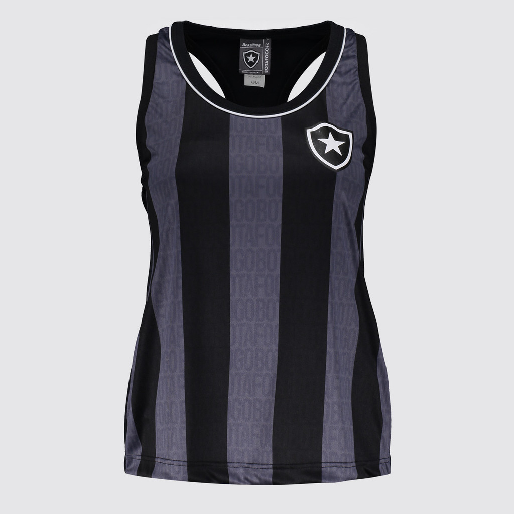Regata Botafogo Presença Feminina Preta em Oferta na Shopee