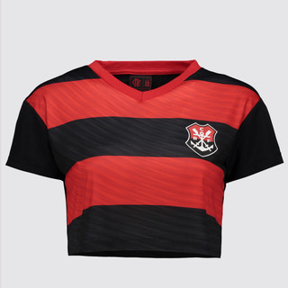 Cropped Flamengo Movimentar Feminina Vermelho e Preta