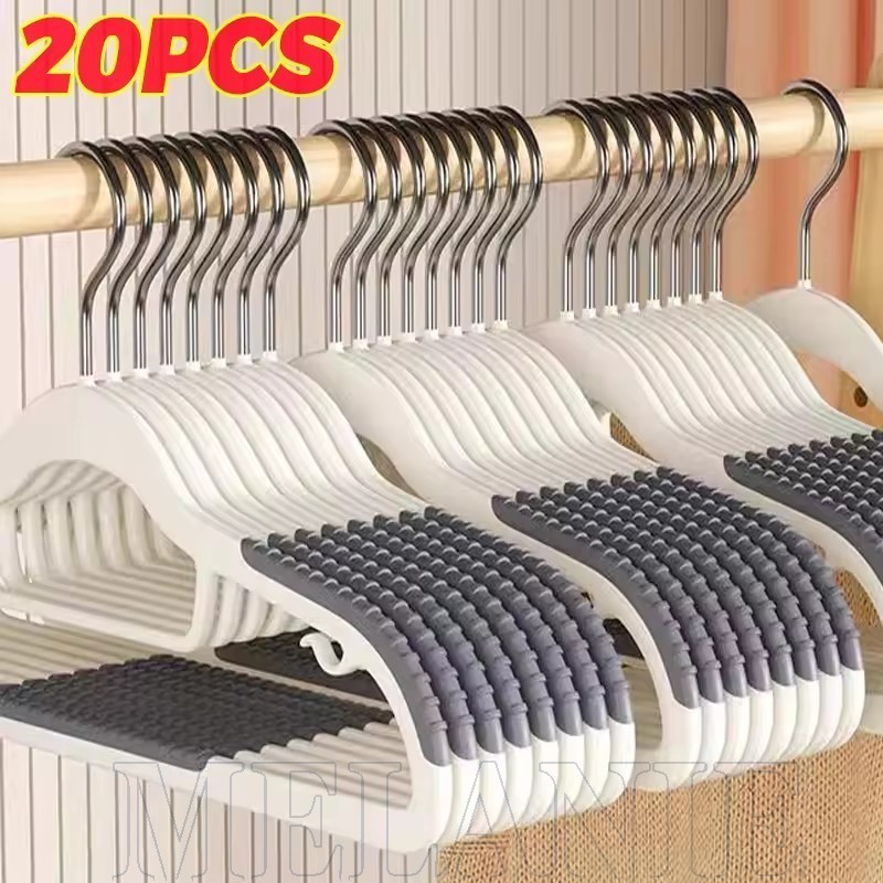 Suporte Organizador De Roupas Para Guarda-Roupa-Cabides De Plástico Sem Rastros Roatry-Prateleira Suspensa Casaco De Cal