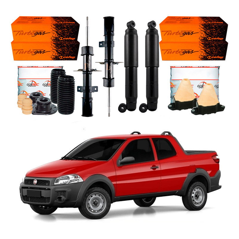 Kit Amortecedor Dianteiro Traseiro Strada 1.4 2010 A 2020 em Oferta na Shopee