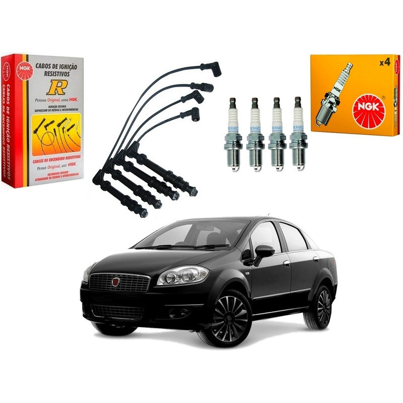 Kit Vela Cabo Ngk Linea 1.9 16v 2008 A 2016 em Oferta na Shopee