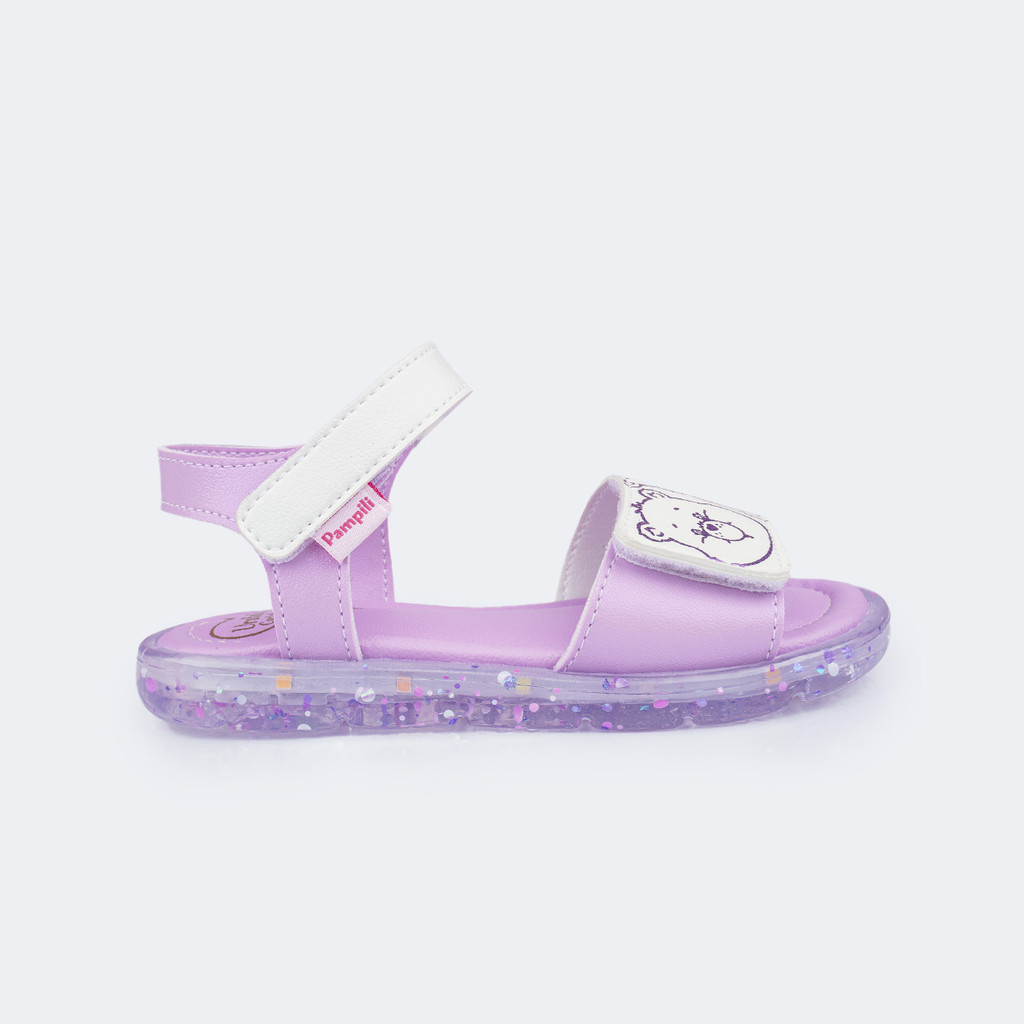 Sandália de Led Infantil Ursinhos Carinhosos Lilás Pampili em Oferta na Shopee