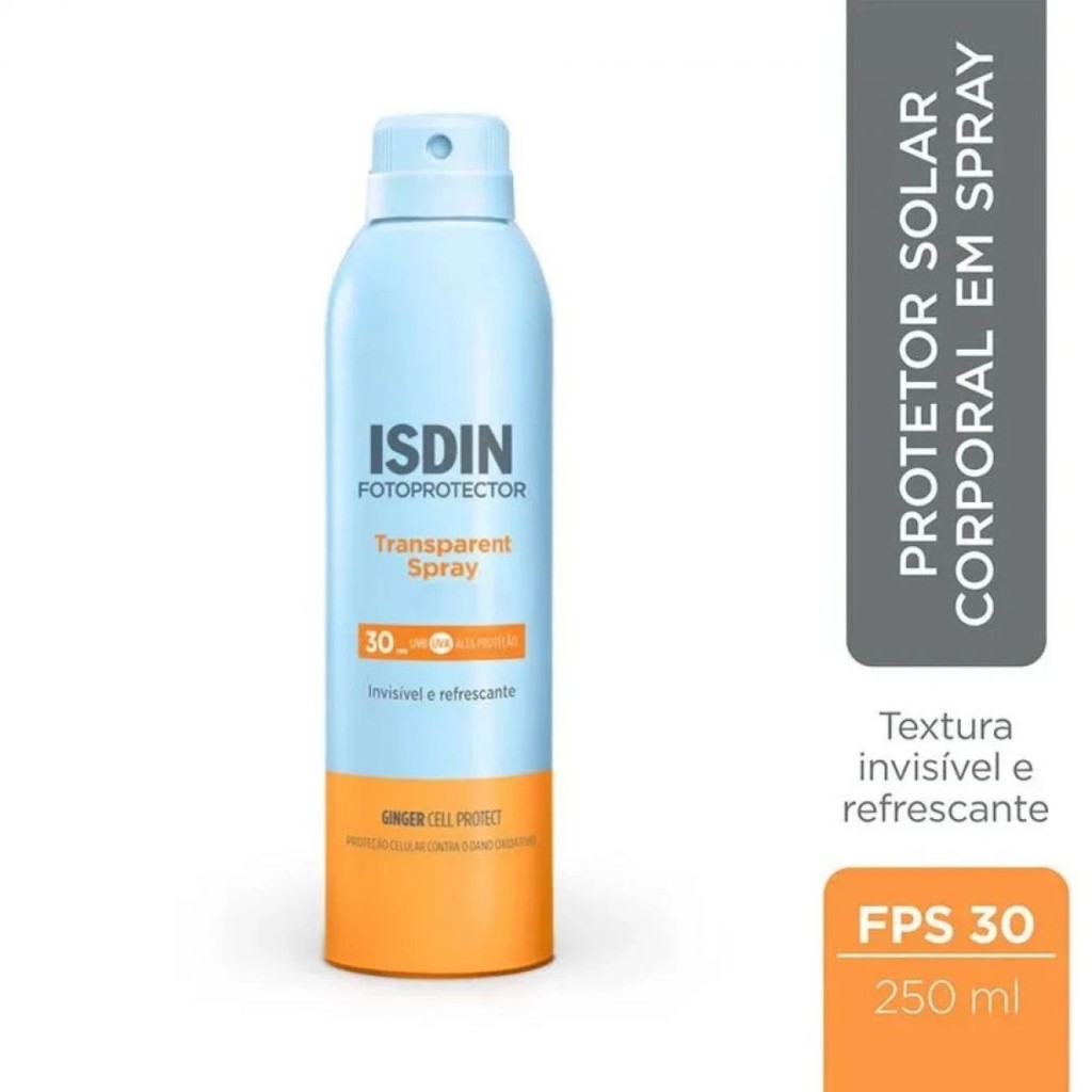 Protetor Solar Corporal Isdin Transparente Spray Fps 30 250ml