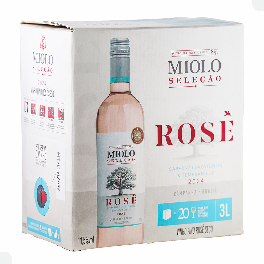 VINHO ROSE SELECAO BAG 3L em Oferta na Shopee
