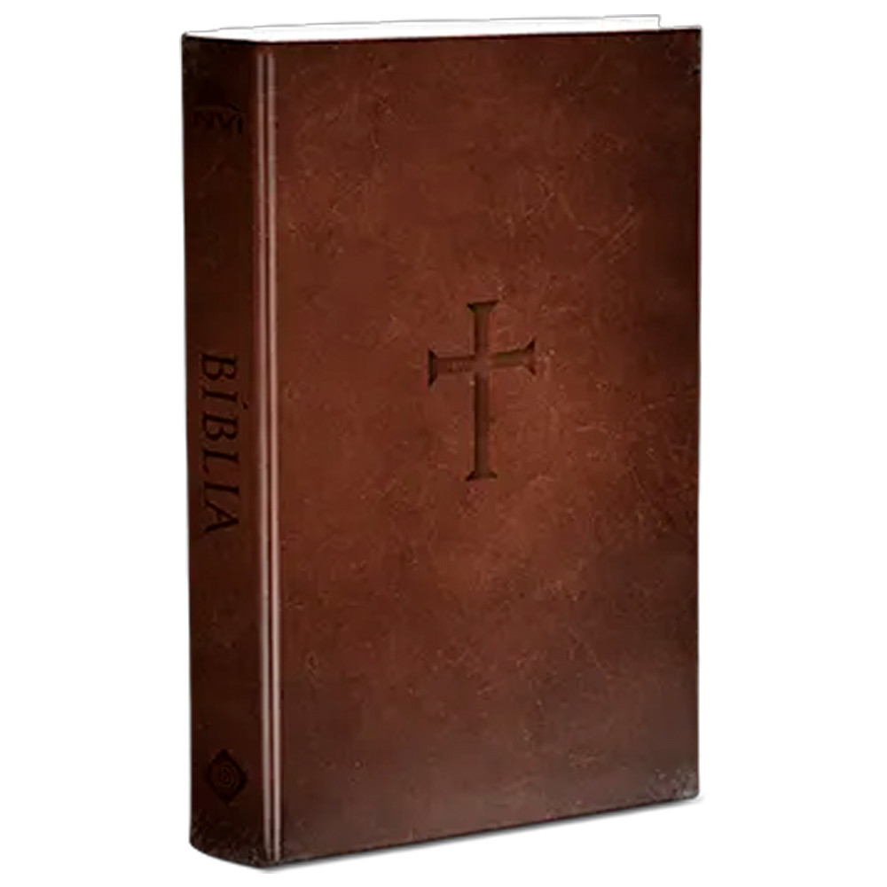 Bíblia Flexível Cruz | NVI | Capa Marrom em Oferta na Shopee