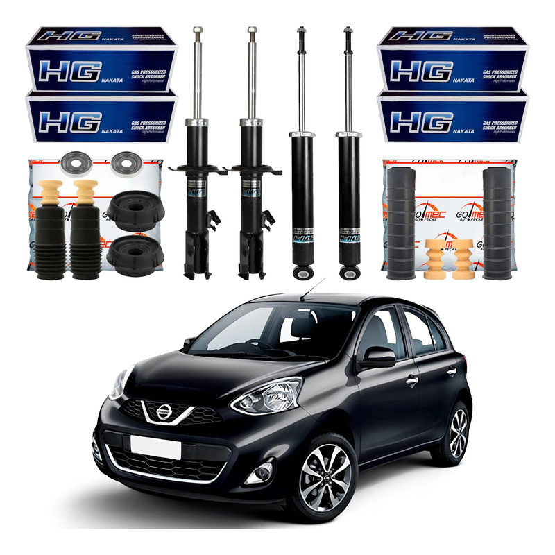 Kit Amortecedor Dianteiro Traseiro March 1.0 1.6 2015 A 2020 em Oferta na Shopee
