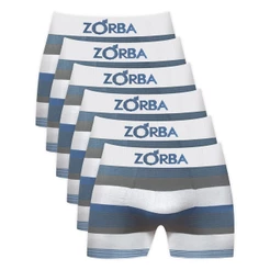 Kit 6 Cuecas Zorba Boxer Listrada 847