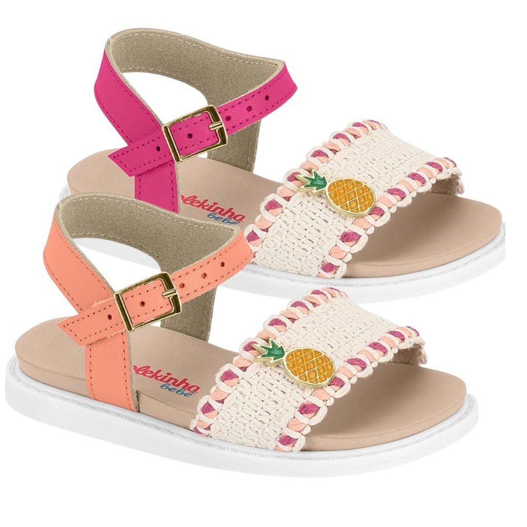 Sandalia Infantil Menina Fivela Croche Molekinha 2714240