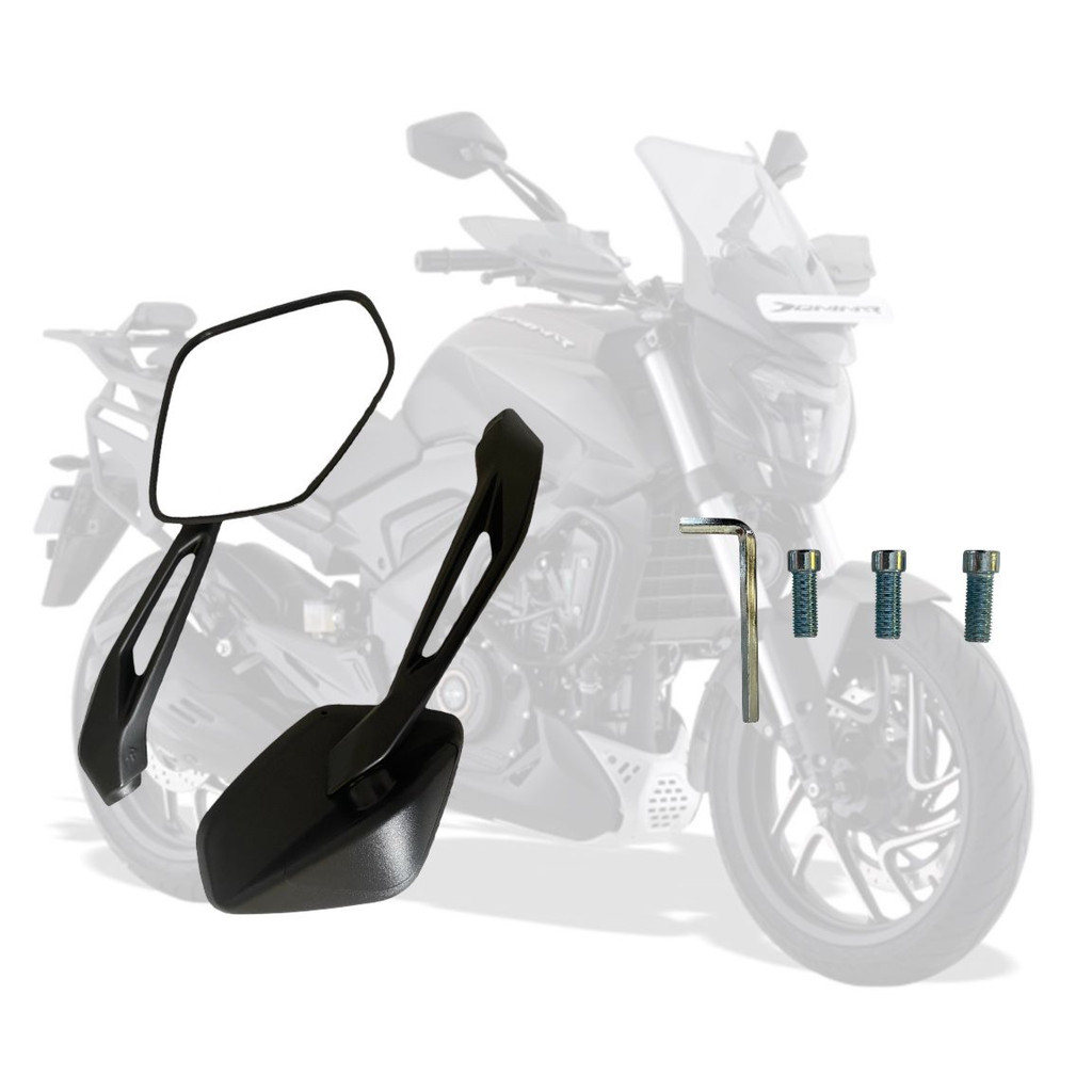RETROVISOR BAJAJ 400 DOMINAR ROSCA HONDA YAMAHA SUZUKI DAFRA UNIVERSAL PREMIUM em Oferta na Shopee