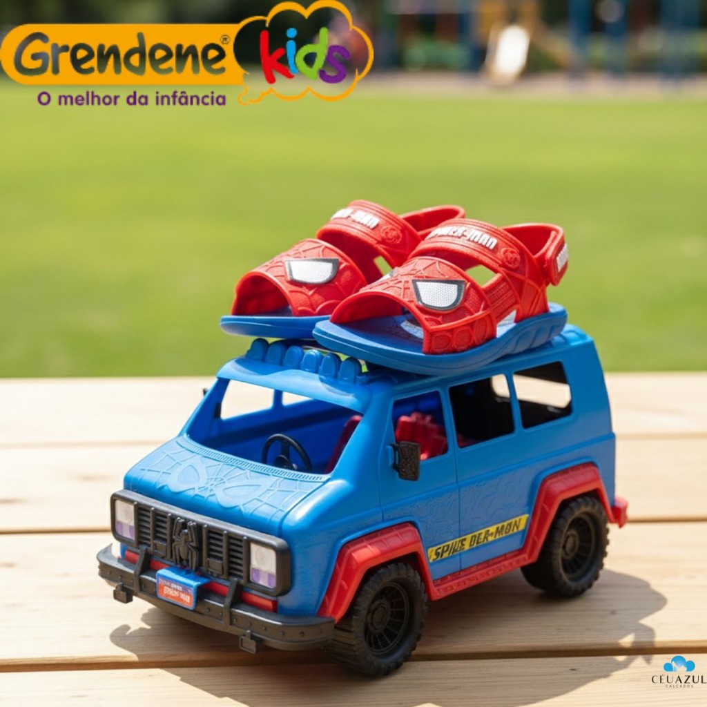 Sandália Grendene Kids Menino Garoto Aranha Furgão Conforto Brinquedo Van em Oferta na Shopee
