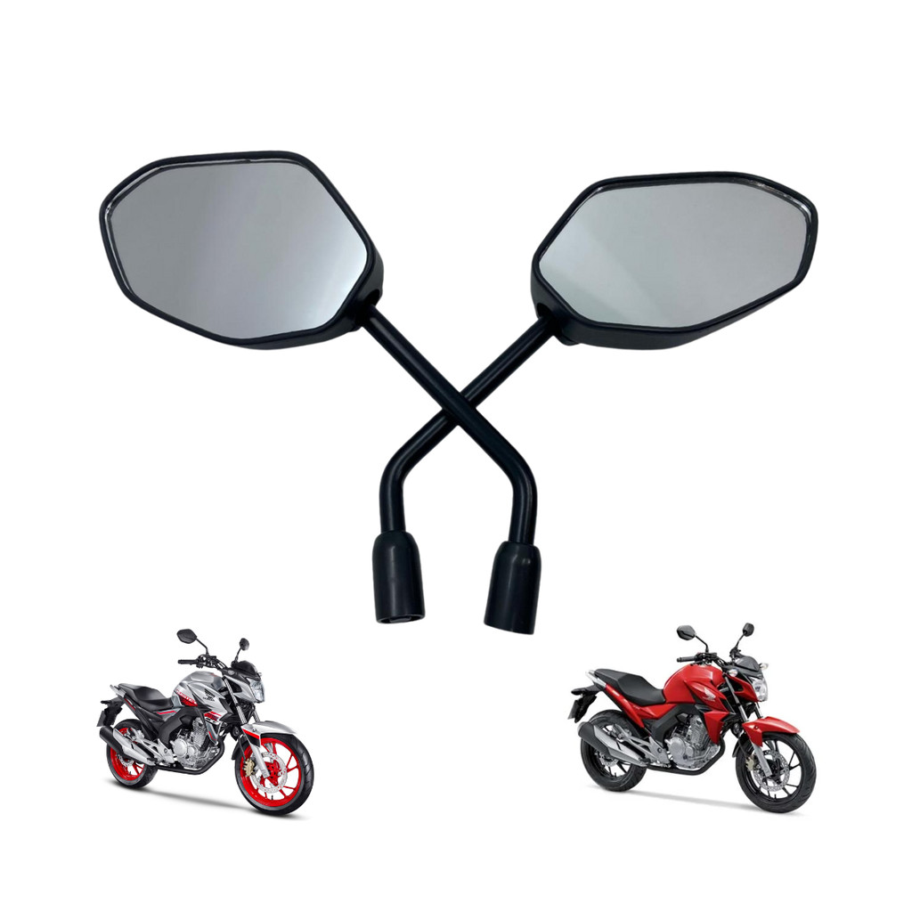Par Retrovisor Modelo Cb250 Cb300F Twister CG Fan Titan Start160 Lente Convexa em Oferta na Shopee