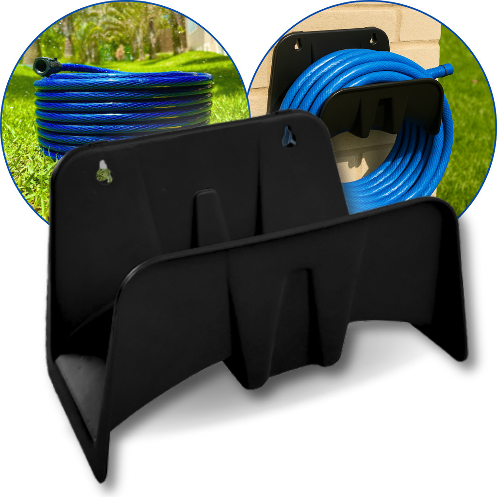 Suporte Preto para Mangueira de Jardim  - Capacidade Até 50 Metros em Oferta na Shopee