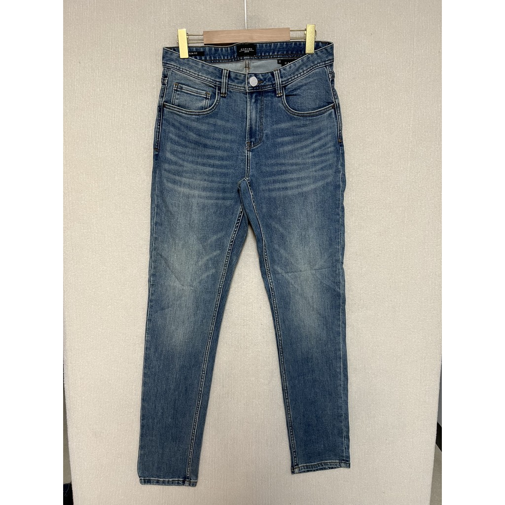CARVEN CARVEN Clássico Denim Azul Gato Bigode Padrão Stretch Pequeno Jeans Reto Roupas Masculinas