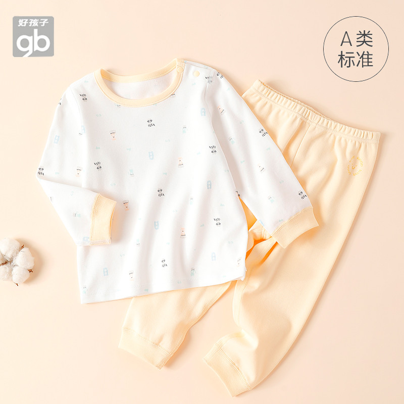 Boa criança roupas de outono calças compridas terno primavera verão puro algodão conjunto roupa interior do bebê meninos