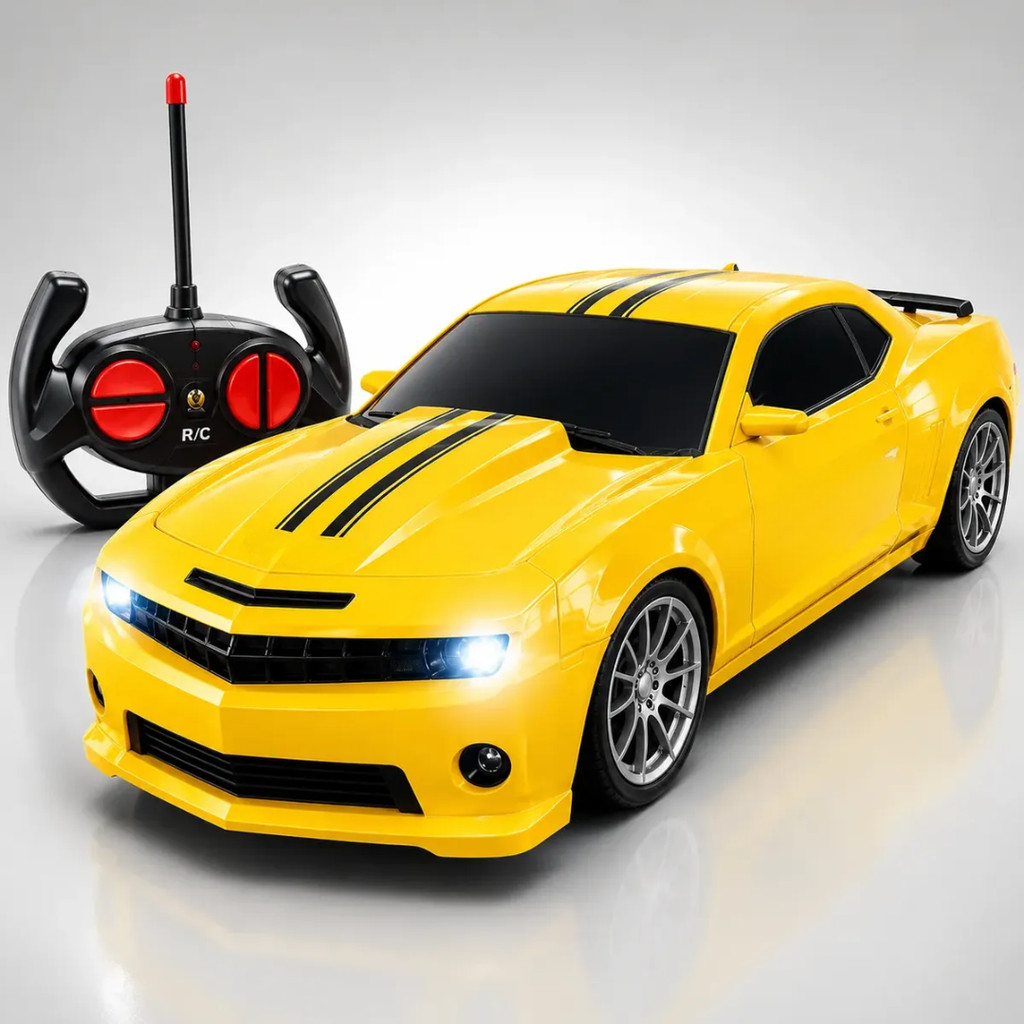 Carrinho de Controle Remoto Corrida Lamborghini Ferrari Camaro Acende Farol Brinquedo Carro Presente