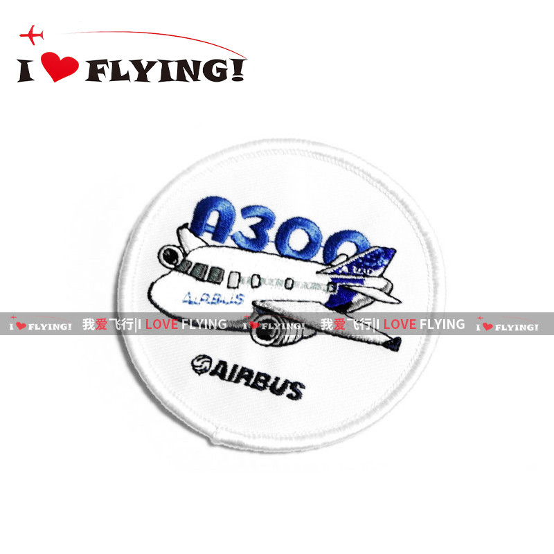 Eu amo voando|Europeu Air Guest AIRBUS A300 Avião Unidade de Bordado de Ar Trolley Case Pano Adesivo Patch