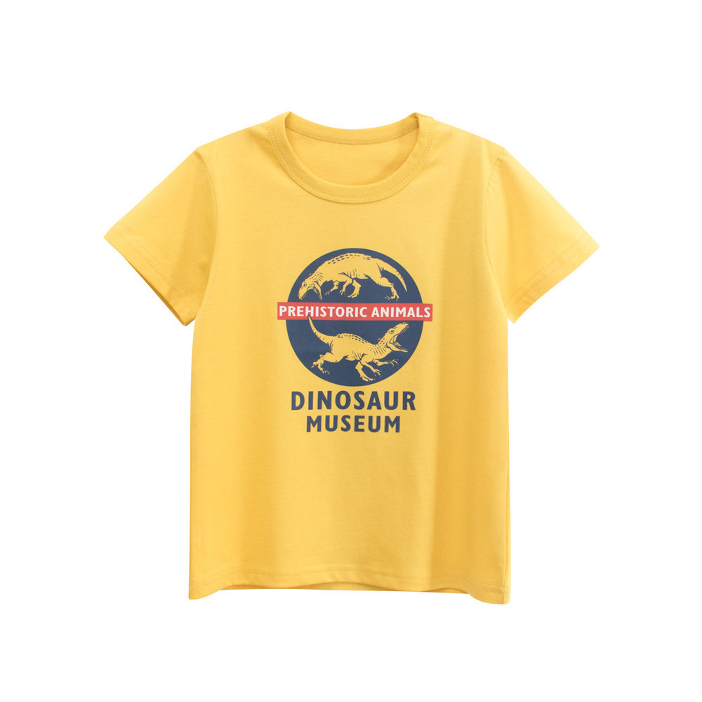 27 crianças roupas infantis de algodão puro estilo europeu americano menino em torno do pescoço de manga curta camiseta 