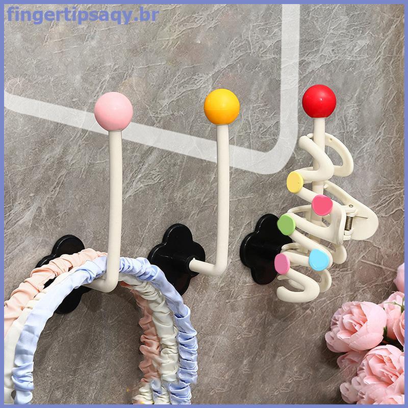 FINGE 3 Pçs Bonito Punch-Livre Display Ra Fixado Na Parede Scrunchie Armazenamento Organizador Suporte Acessórios De Cab