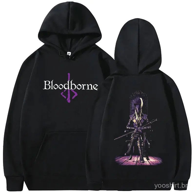 Game Bloodborne Hoodie Men Women Clothing Gothic Rock Pullover Hoodies Male Punk Oversized Streetwear Male Fashion Sweat