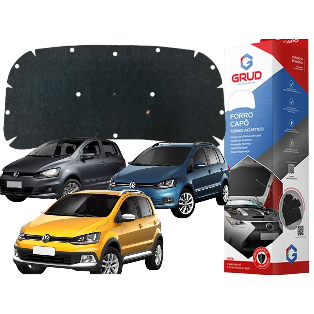 Kit Forro Capo Manta Acustica Volkswagen Fox / CrossFox / Spacefox 2015 a 2022 com Grampo (GRUD GTC 5633)