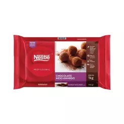 Chocolate Nestle para Cobertura Meio Amargo em Barra 1kg