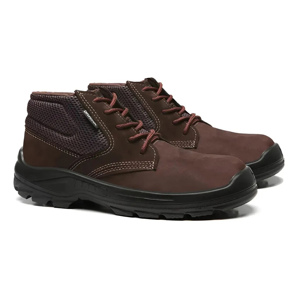 Botina Bota Segurança Nobuck Bracol Marrom Café Ca 50290 Bico Composite Eletrecista Dubai