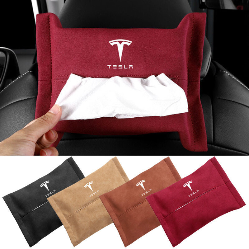 Porta-lenços com Logo de Carro para Encosto de Banco, Caixa de Lenços, Bolsa de Papel para Apoio de Braço, Acessório Int