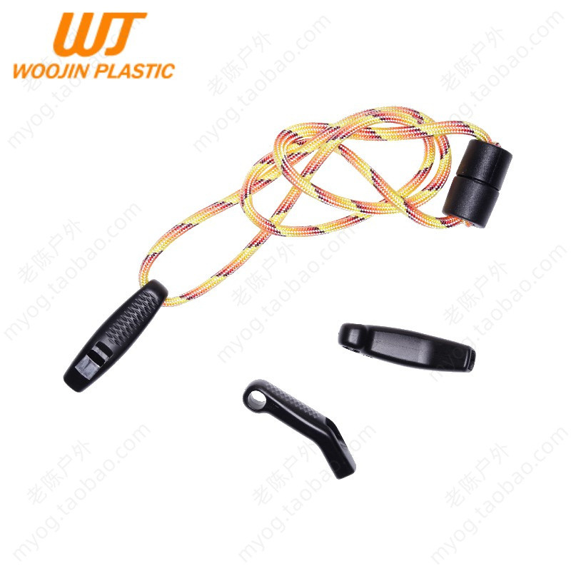 WOOJIN Fivela WJ Prendedor Apito Curvo Apito de Sobrevivência ao Ar Livre Equipamento EDC Acessórios DIY