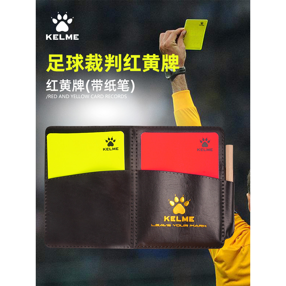 Kelme kelme árbitro vermelho amarelo cartão profissional equipamento de árbitro caneta lateral selecionador lateral ader