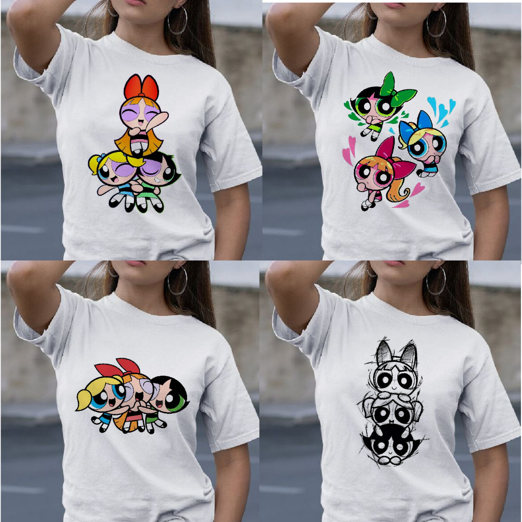 blusa camiseta feminina meninas superpoderosas, adulto e infantil, camiseta básica simples unissex plus size