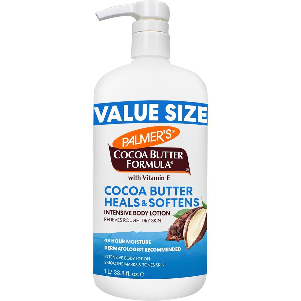 Loção Corporal Palmer's Cocoa Butter Formula Daily Skin Therapy, Frasco com Bomba de 33,8 Oz, Hidratante Intensivo para