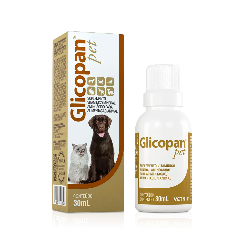 Glicopan Pet Suplemento Vitamínico Mineral - Vetnil - 30ml