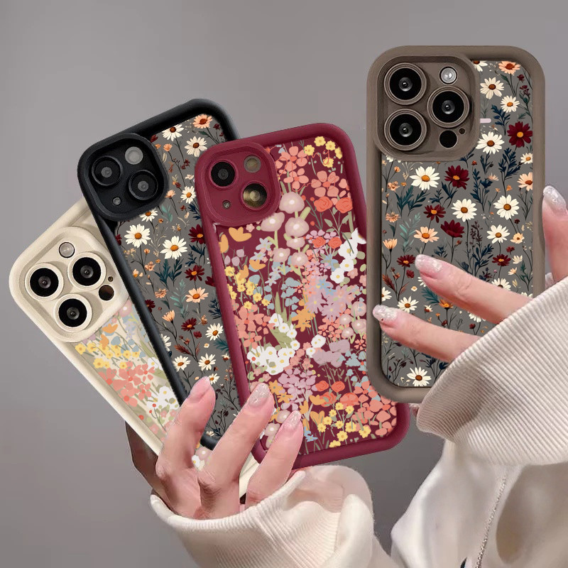 Capa De Telefone Para Samsung Galaxy A10 A10S A20S A11 A01 J7 Prime A03 Core J4 J6 J8 Plus J810 Silicone Tela Cheia Flor