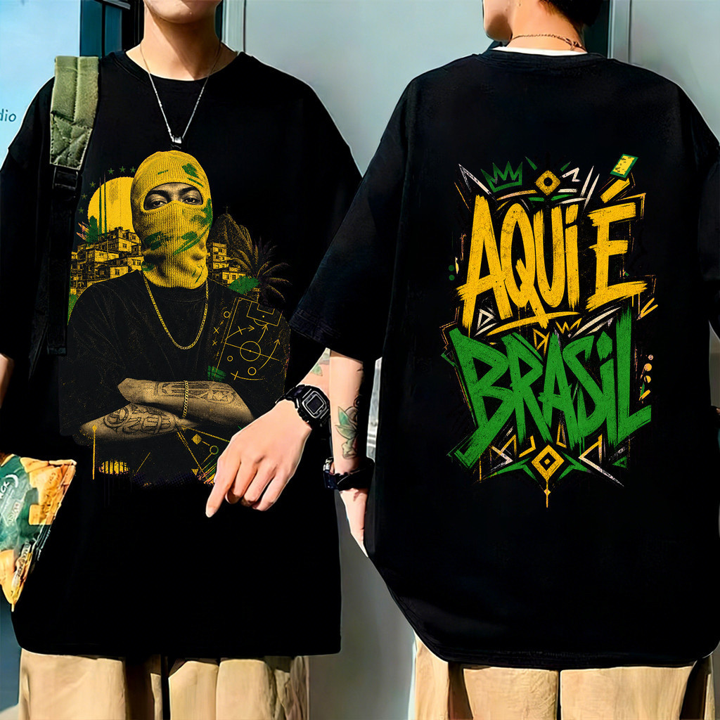 「Cute Girl」Camiseta Unissex Aqui é Brasil Oversized Estampa Streetwear Algodão 100% Confortável Linda Moderna