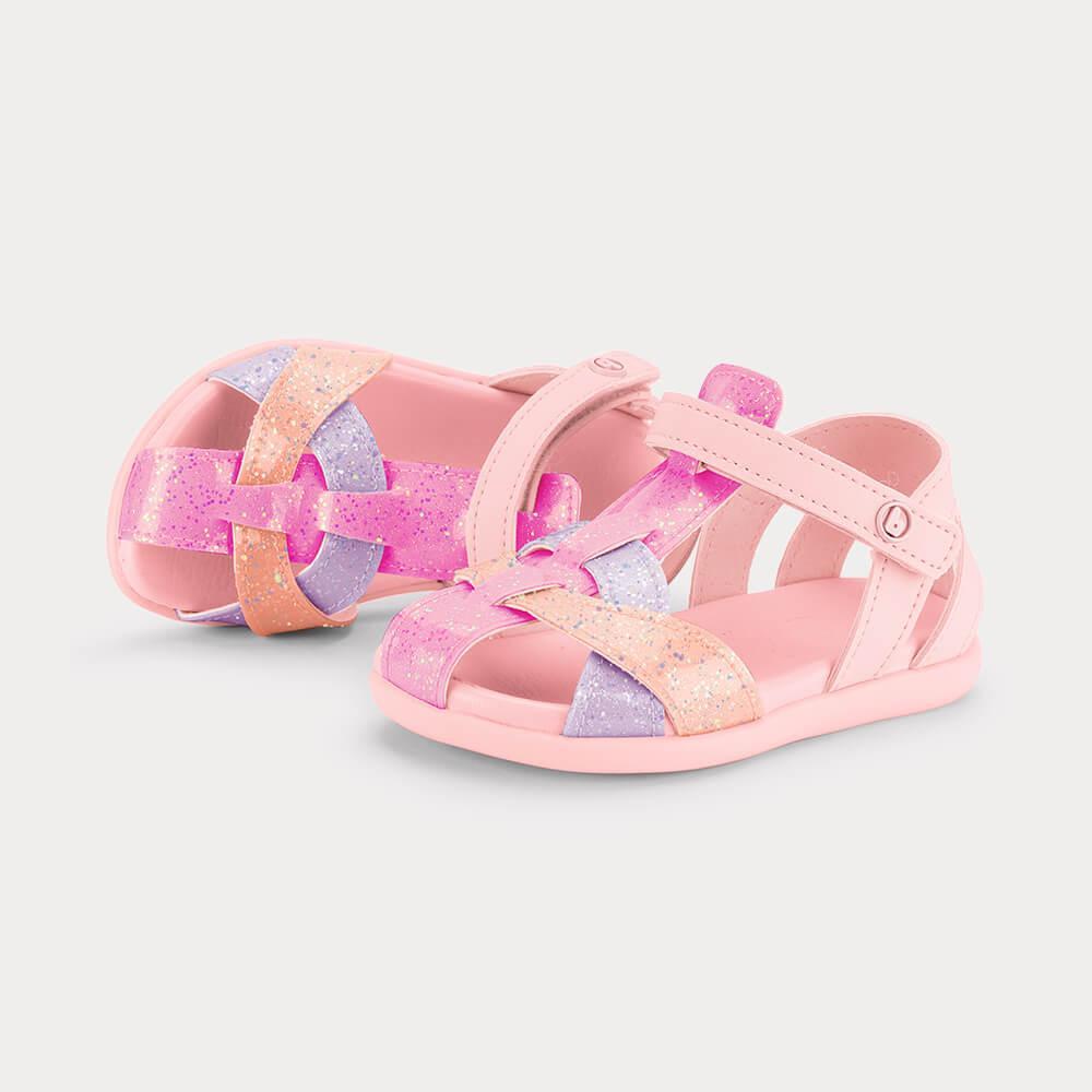 Sandália Infantil Bibi Baby Soft II Azul Rosa com Azul 1188263 — imagem 2 de 2