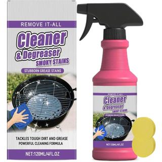 Desengraxante em Spray de Ação Rápida para Grelhas de Uso Intenso, Limpador de Grelhas para Exteriores, Limpador de Chur