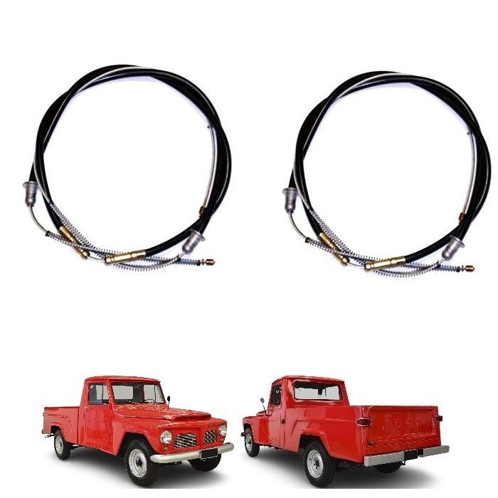 Kit Cabo Freio De Mão Pick Up F 75 Ford Willys Primário / Secundário