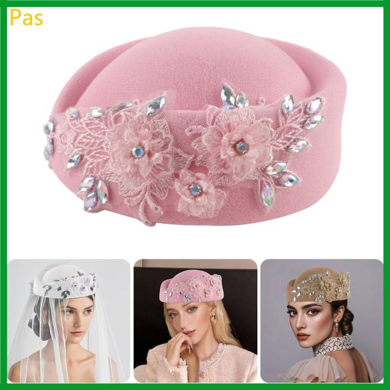 Pas Strass Flor Boina Chapéu Para Cocktail Festa 1920s Feminino Fascinator Igreja Bonés Tema Traje Todos Os Jogos